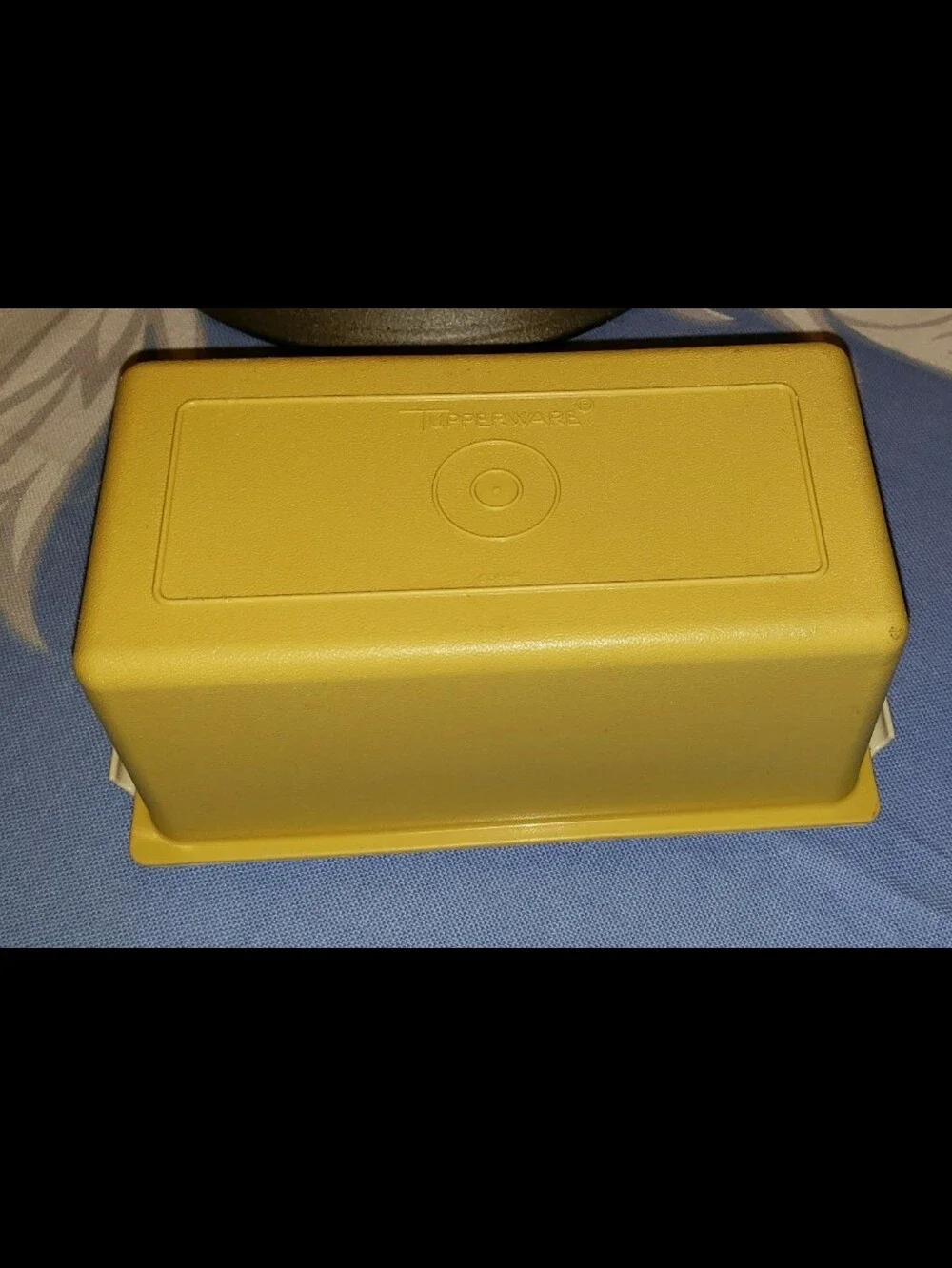 Vintage Harvest Gold & Cream Tupperware Butter Keeper